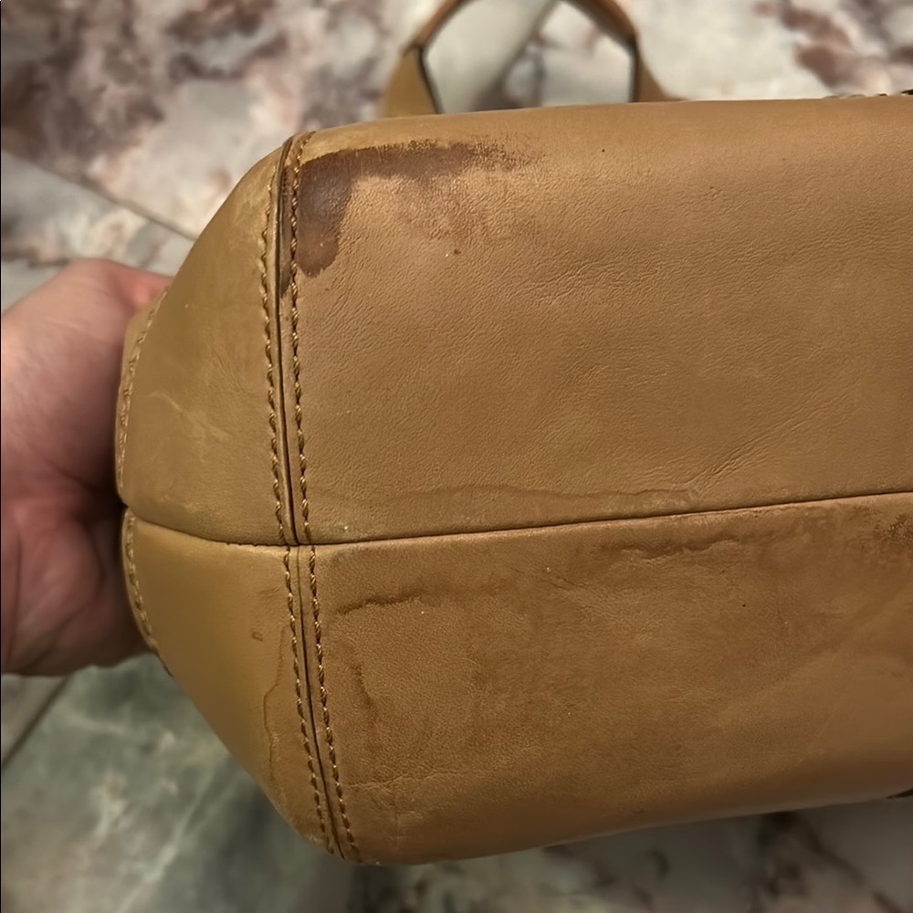 Coach Tan Leather Tote Bag - Picture 11 of 13